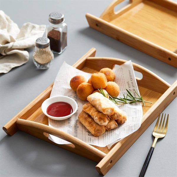 03 Pcs Set Wood Serving Tray For Kitchen | Best Quality Wooden Tray Set For Home | Wooden-serving Trays