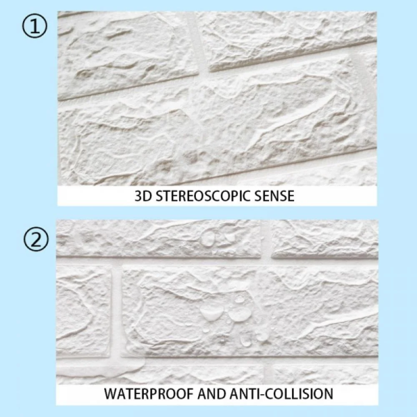 1 Pc 2mm 3d Wall Panels-peel And Stick Foam-3d Brick Wallpaper-self-adhesive Wallpaper For Interior Wall Decor