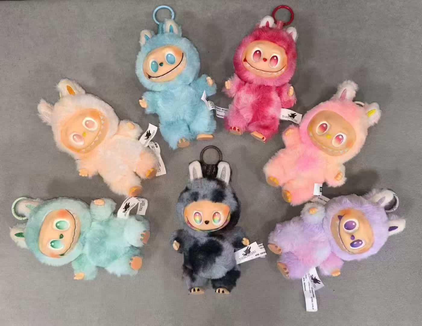 Pop Mart Labubu Plush Toy Binginto Energy Series Cute Soft Bunny Doll with Keychain for Kids Girls Boys – Anime Collectible