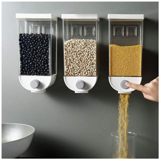 Wall-mounted Dry Food Dispensers For Organized Kitchens, Featuring Clear Containers -random Color | Food Storage Box 1500 Ml