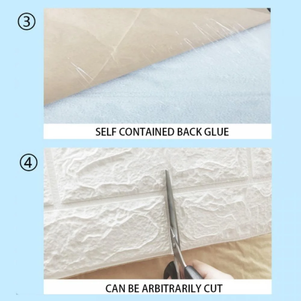 1 Pc 2mm 3d Wall Panels-peel And Stick Foam-3d Brick Wallpaper-self-adhesive Wallpaper For Interior Wall Decor