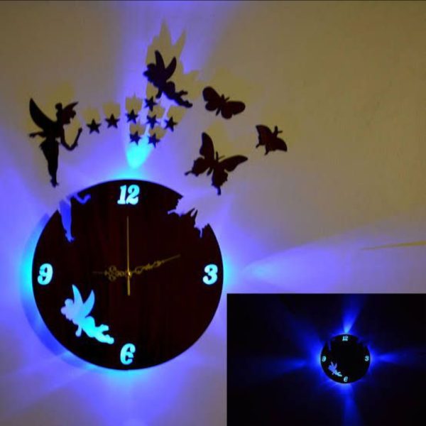 3d Wall Clock With Light Wooden Clock With Light And Premium Design