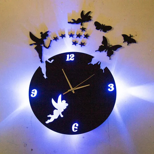 3d Wall Clock With Light Wooden Clock With Light And Premium Design