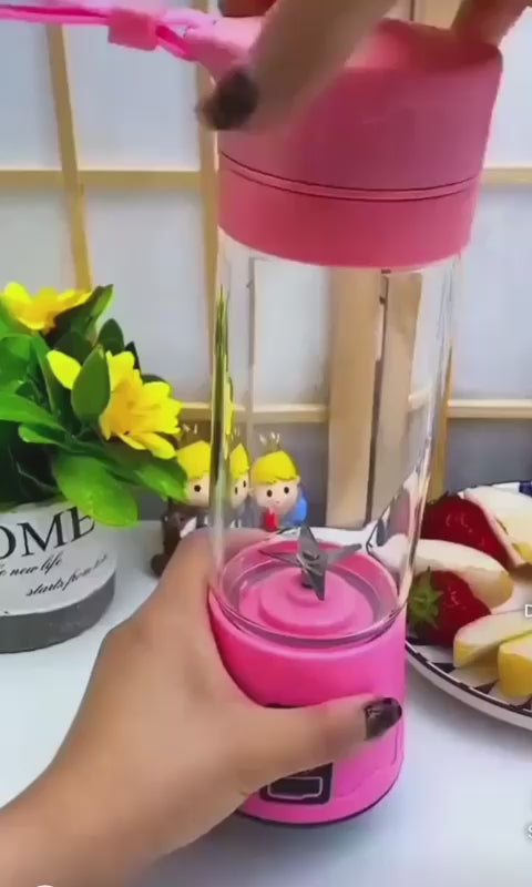 Portable Mini 6 Blade Juicer Blender | Outdoor Juicing Cup (380ml) – Rechargeable [random]