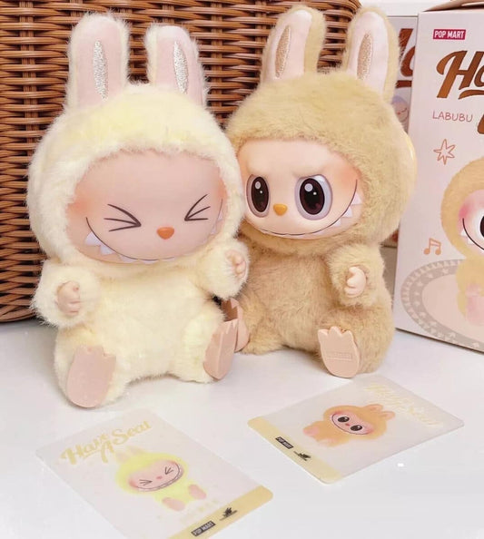 Pop Mart Labubu Plush Toy Binginto Energy Series Cute Soft Bunny Doll with Keychain for Kids Girls Boys – Anime Collectible